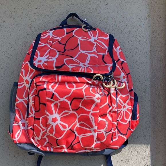 girl embark backpack